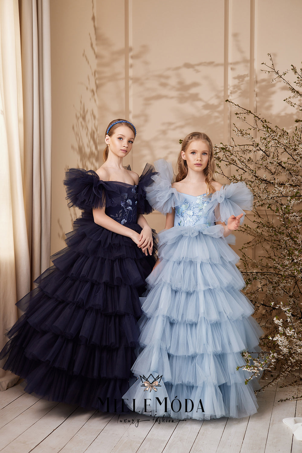 Amber Luxury Flower Girl Dress - Miele Moda Luxury Fashion 7/8Y (32) / Light Blue / Rush: ships in 4-6 Business Weeks (+$175 Surcharge) Amber Luxury Flower Girl Dress - Miele Moda Luxury Fashion 7/8Y (32) / Light Blue / Rush: ships in 4-6 Business Weeks (+$175 Surcharge)