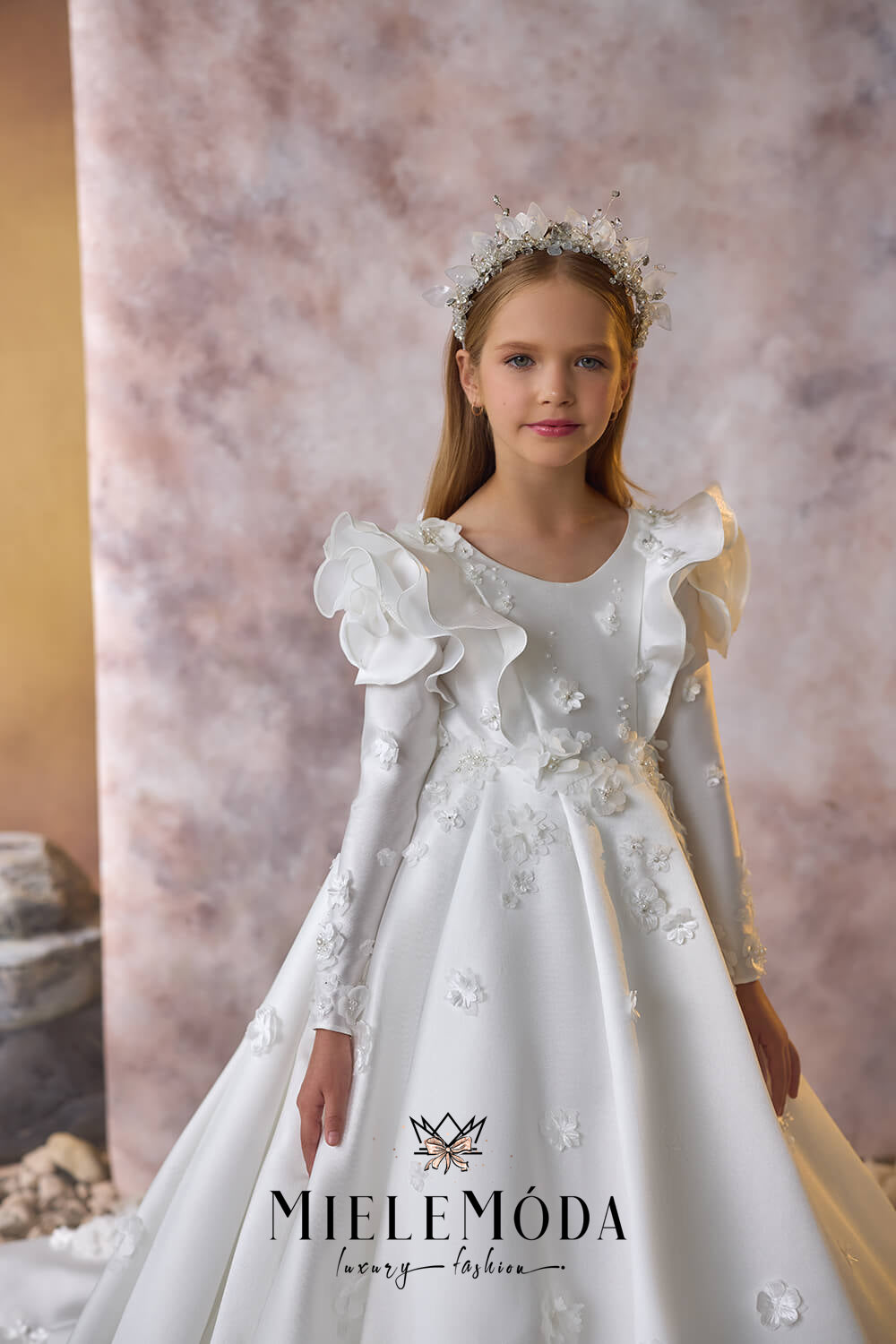 Aurora Petals Couture First Communion Dress