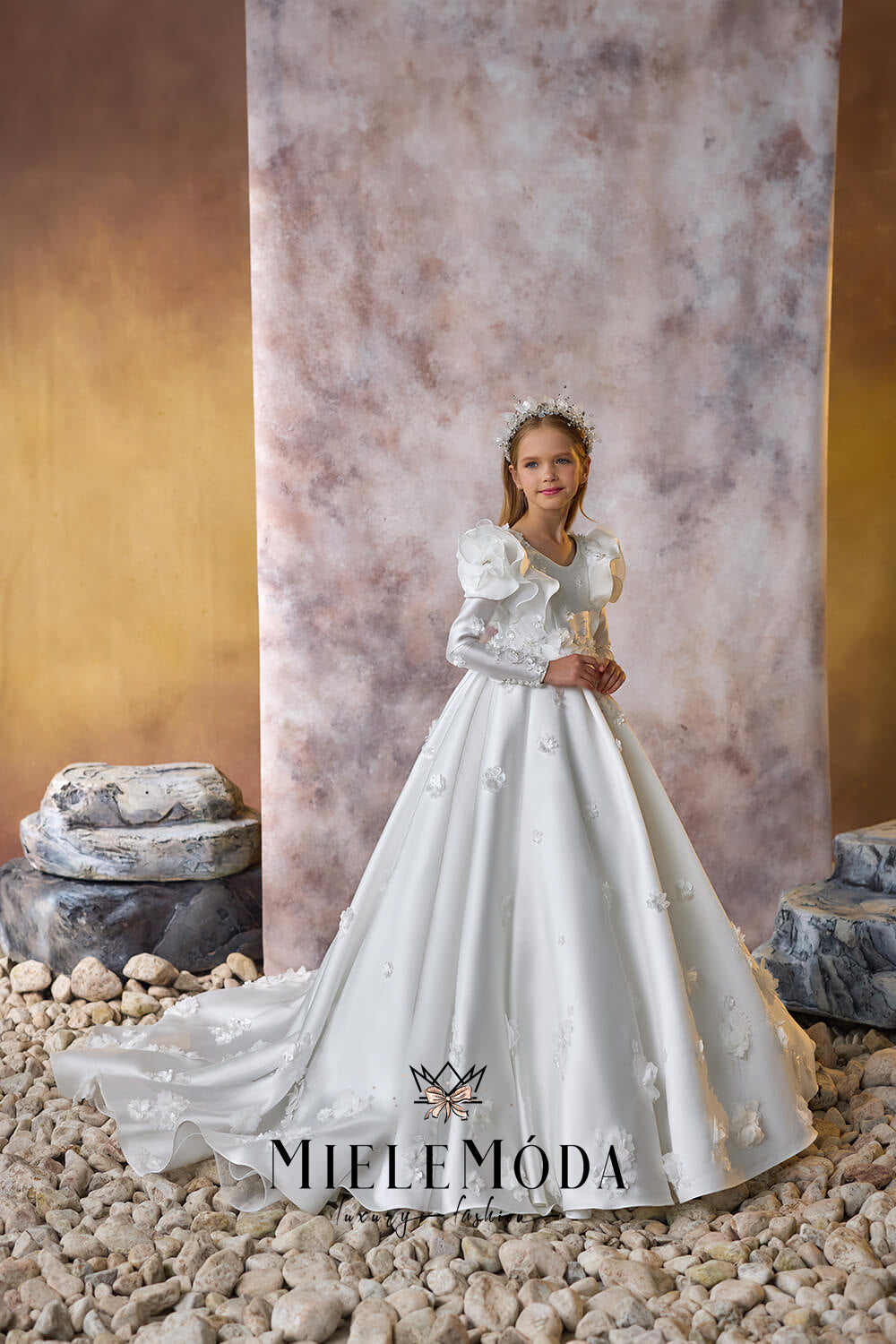 Aurora Petals Couture First Communion Dress