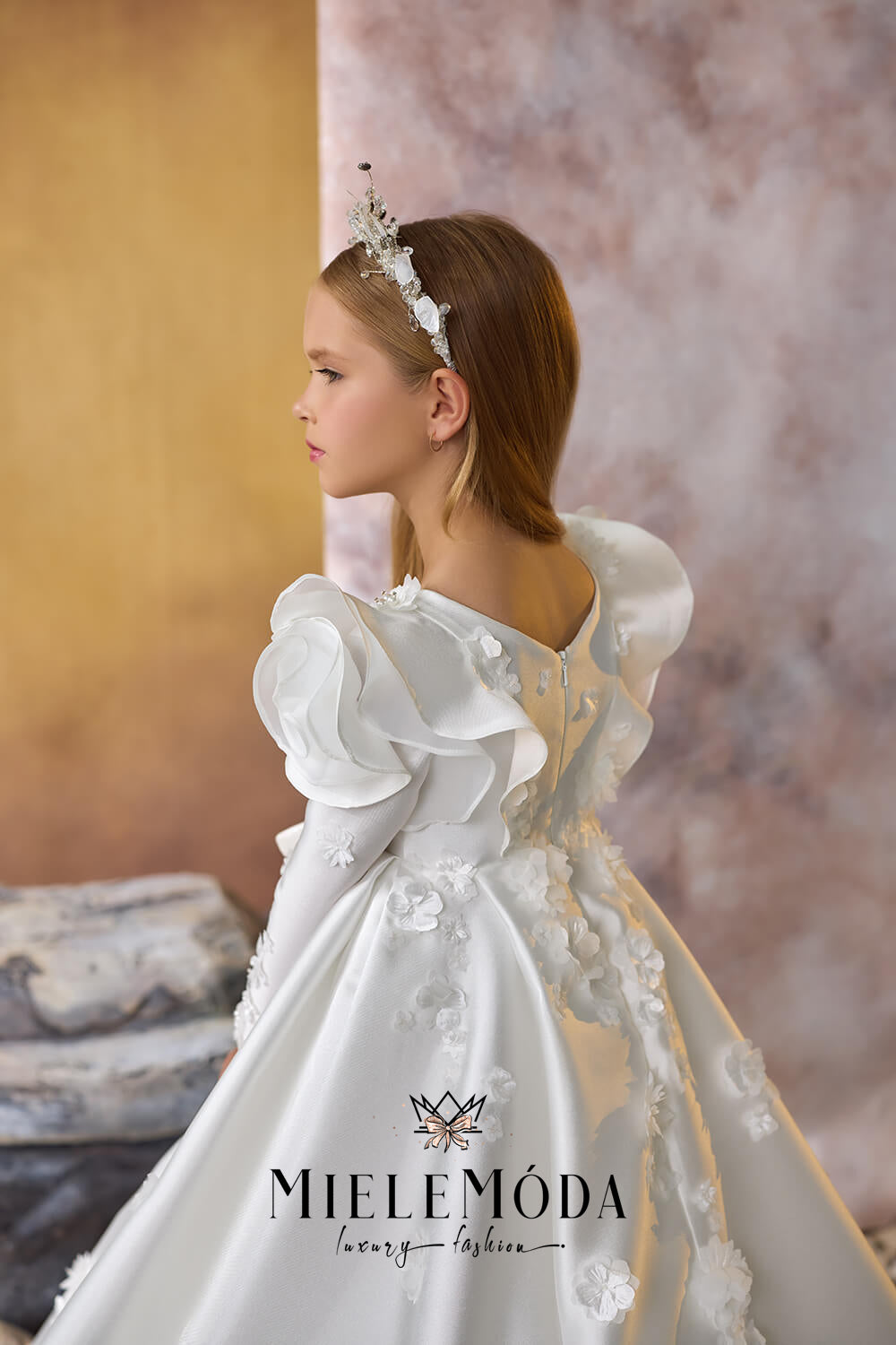 Aurora Petals Couture First Communion Dress