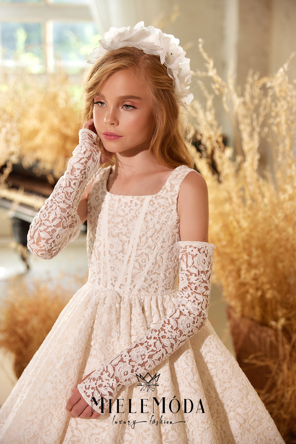 Flower Girl Communion Luxury Silk Flowers Hair Accessory