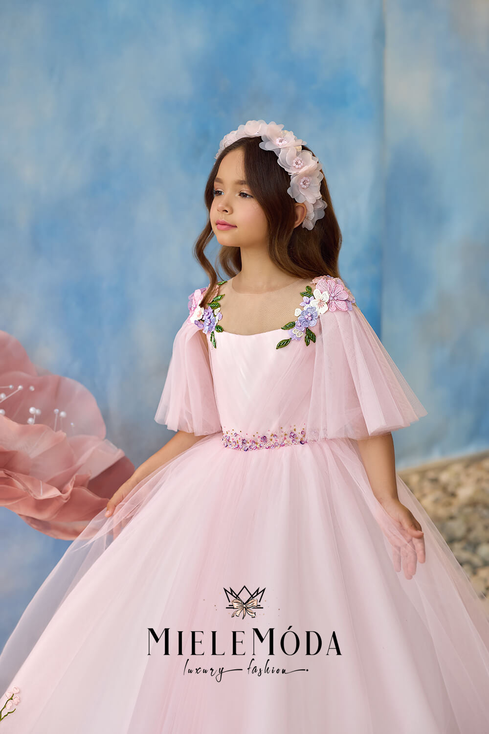 Blossom Glow Couture Flower Girl Dress