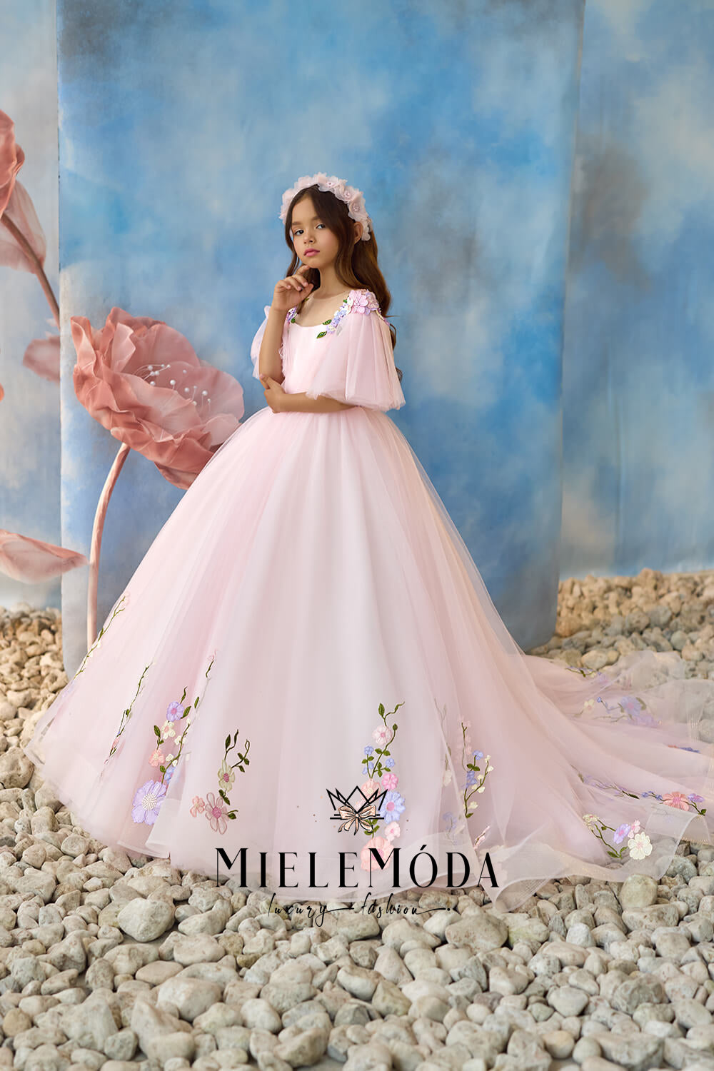 Blossom Glow Couture Flower Girl Dress