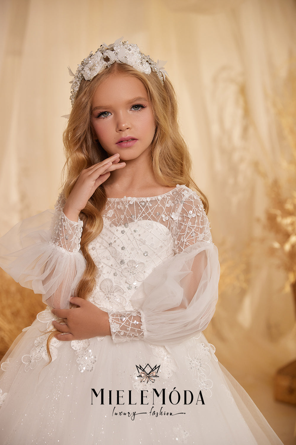 Camellia Luxury Couture Flower Girl Dress