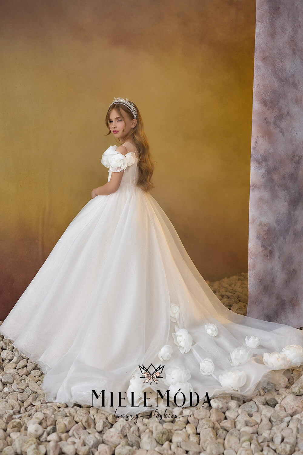 Celestial Petal Couture Communion Dress