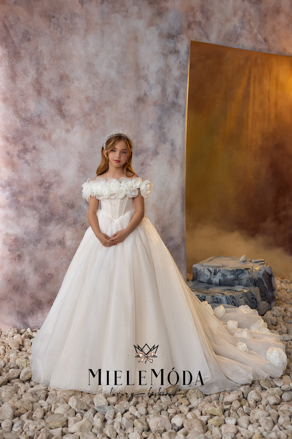 Celestial Petal Couture Communion Dress