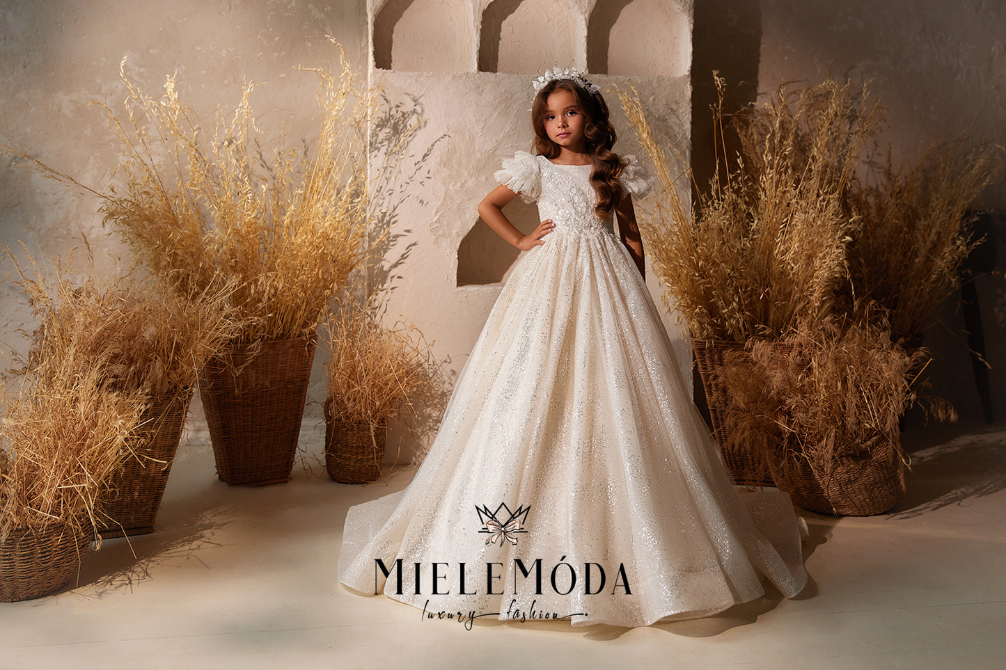 Crisanta Luxury Couture Flower Girl Dress