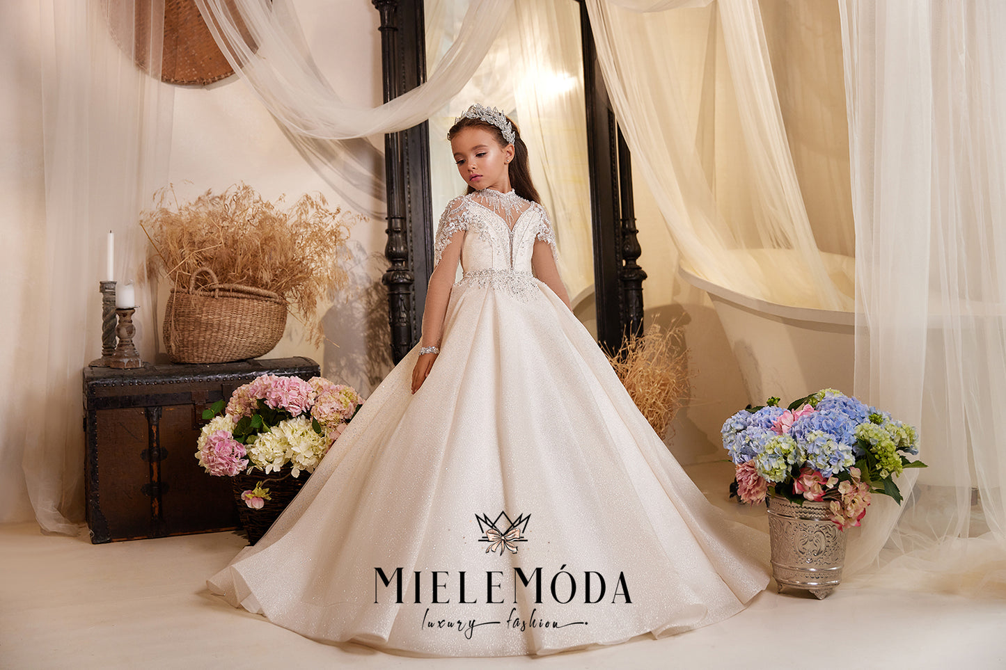 Dahlia Luxury Couture Flower Girl Dress