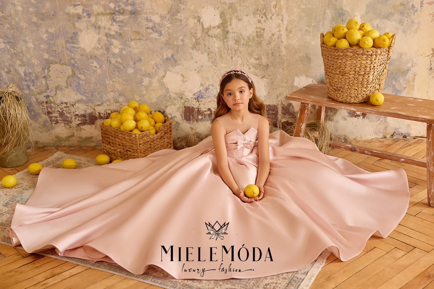 Étoile Rose Couture Flower Girl Communion Dress