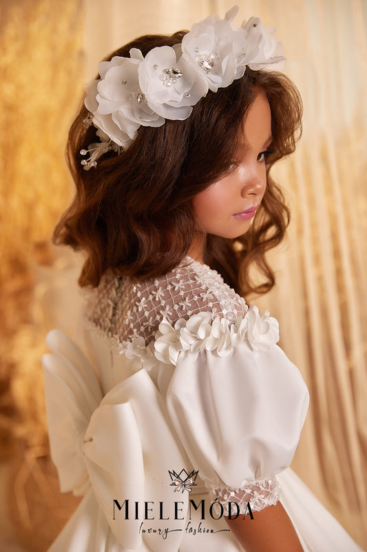 Flower Girl Communion Luxury Silk Flowers Hair Accessory