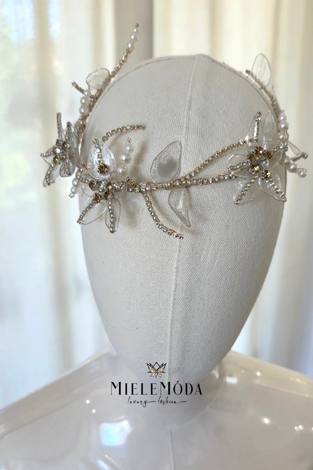 Evelina Beaded Flower Girl Luxury Hair Accessory