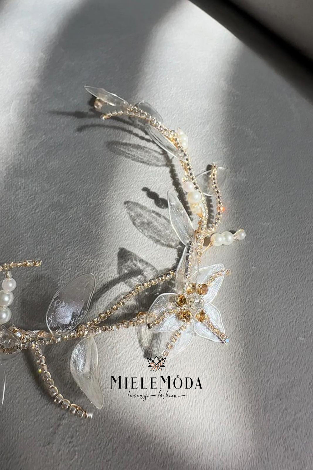 Evelina Beaded Flower Girl Luxury Hair Accessory
