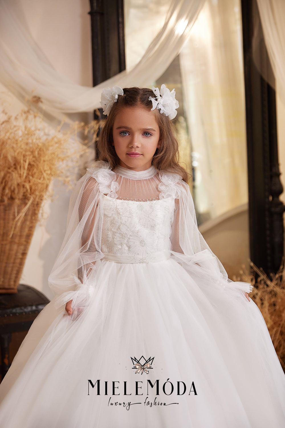 Florentina Couture Flower Girl Communion Dress