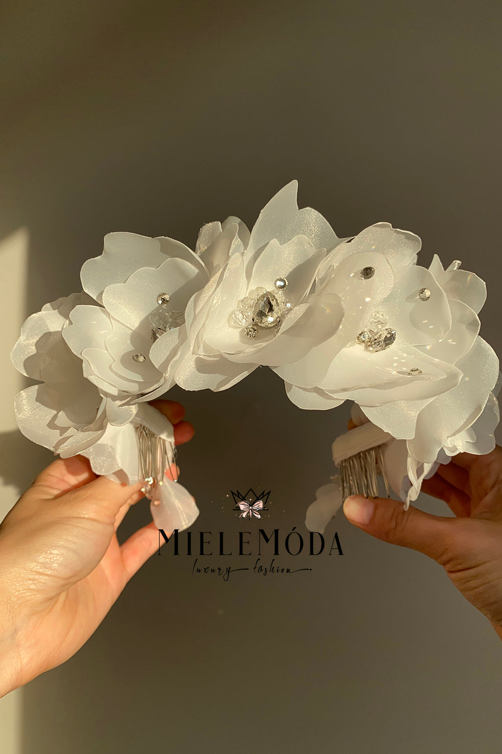 Flower Girl Communion Luxury Silk Flowers Hair Accessory