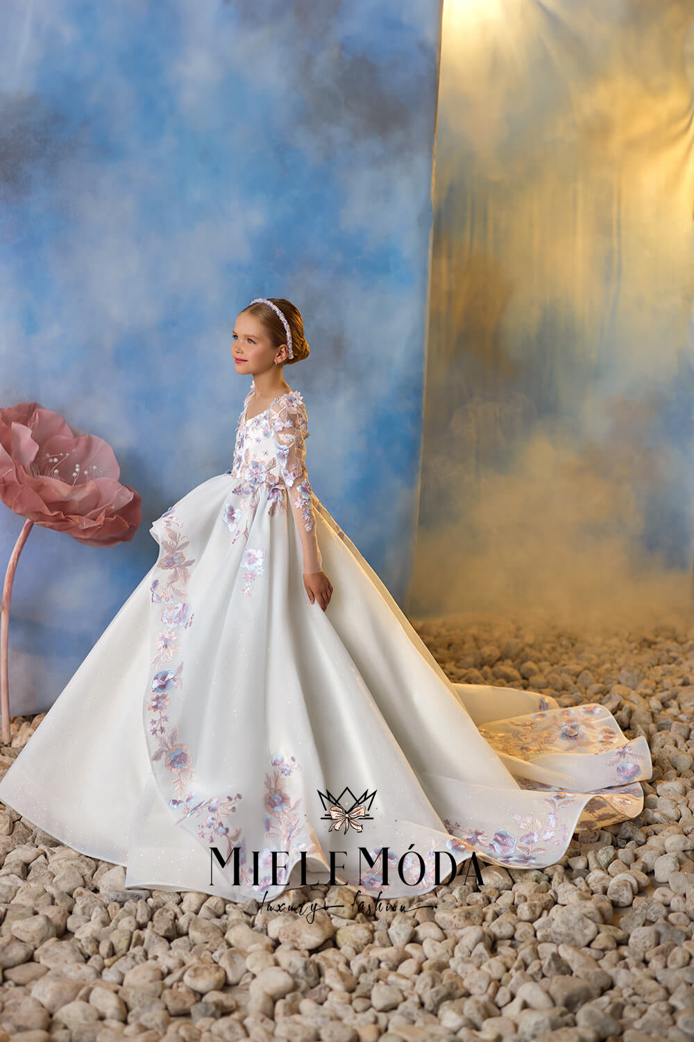 Frosted Lily Luxury First Communion Dress Miele Moda Luxury Fashion
