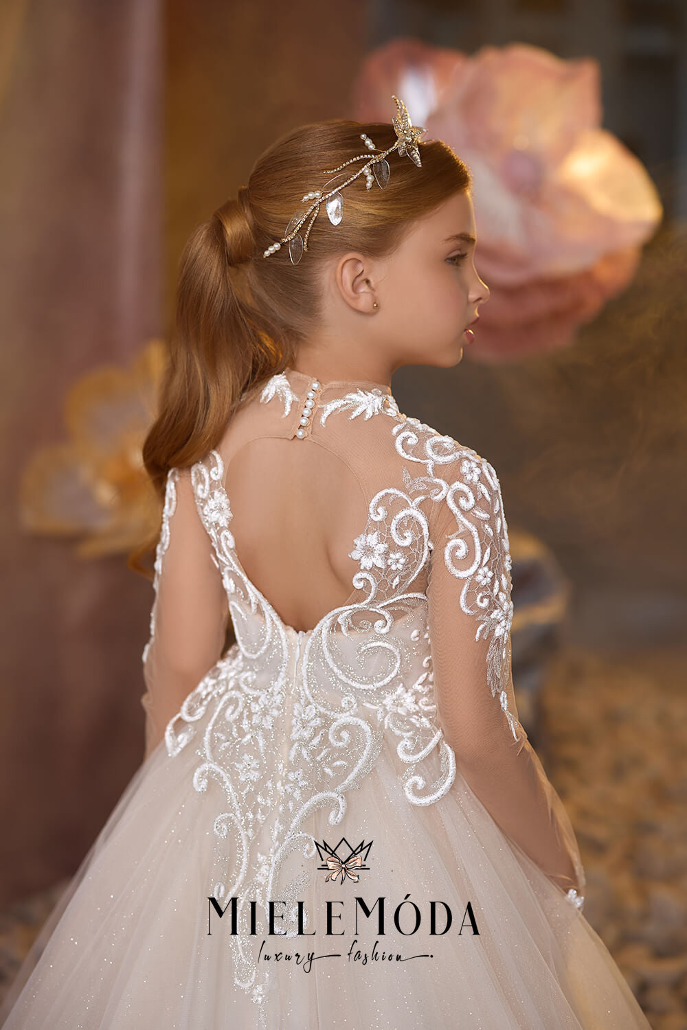 Gilded Ivy Luxury Flower Girl Dress Miele Moda Luxury Fashion