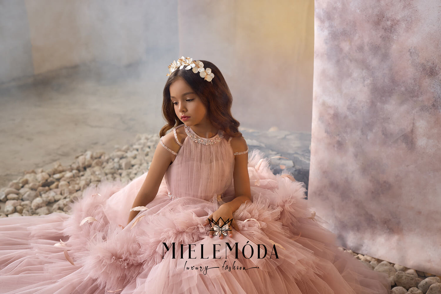 Gossamer Lily Couture Flower Girl Dress