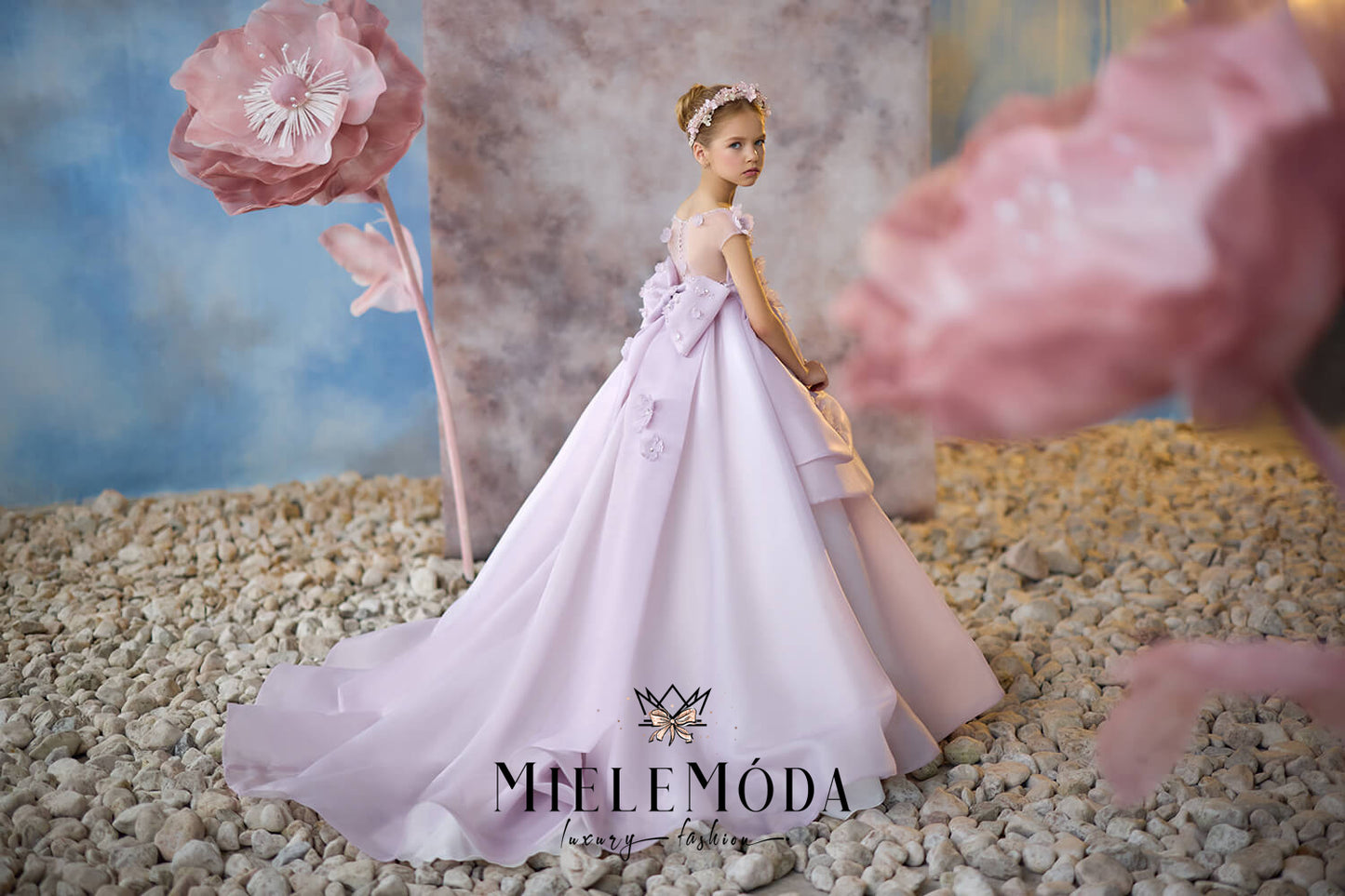 Heavenly Aura Luxury Flower Girl Dress