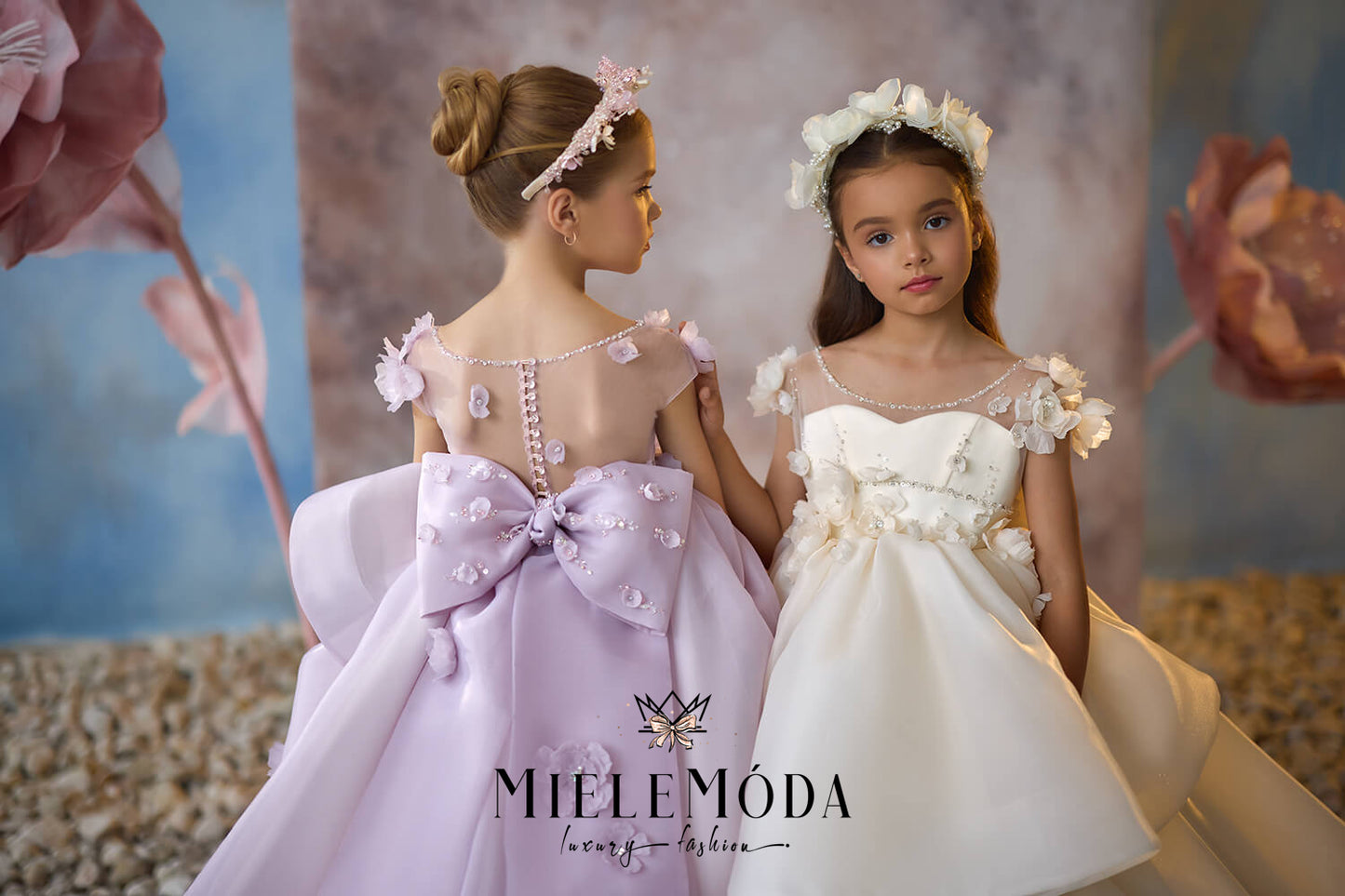 Heavenly Aura Luxury Flower Girl Dress