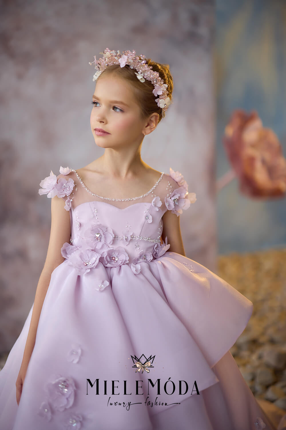 Heavenly Aura Luxury Flower Girl Dress
