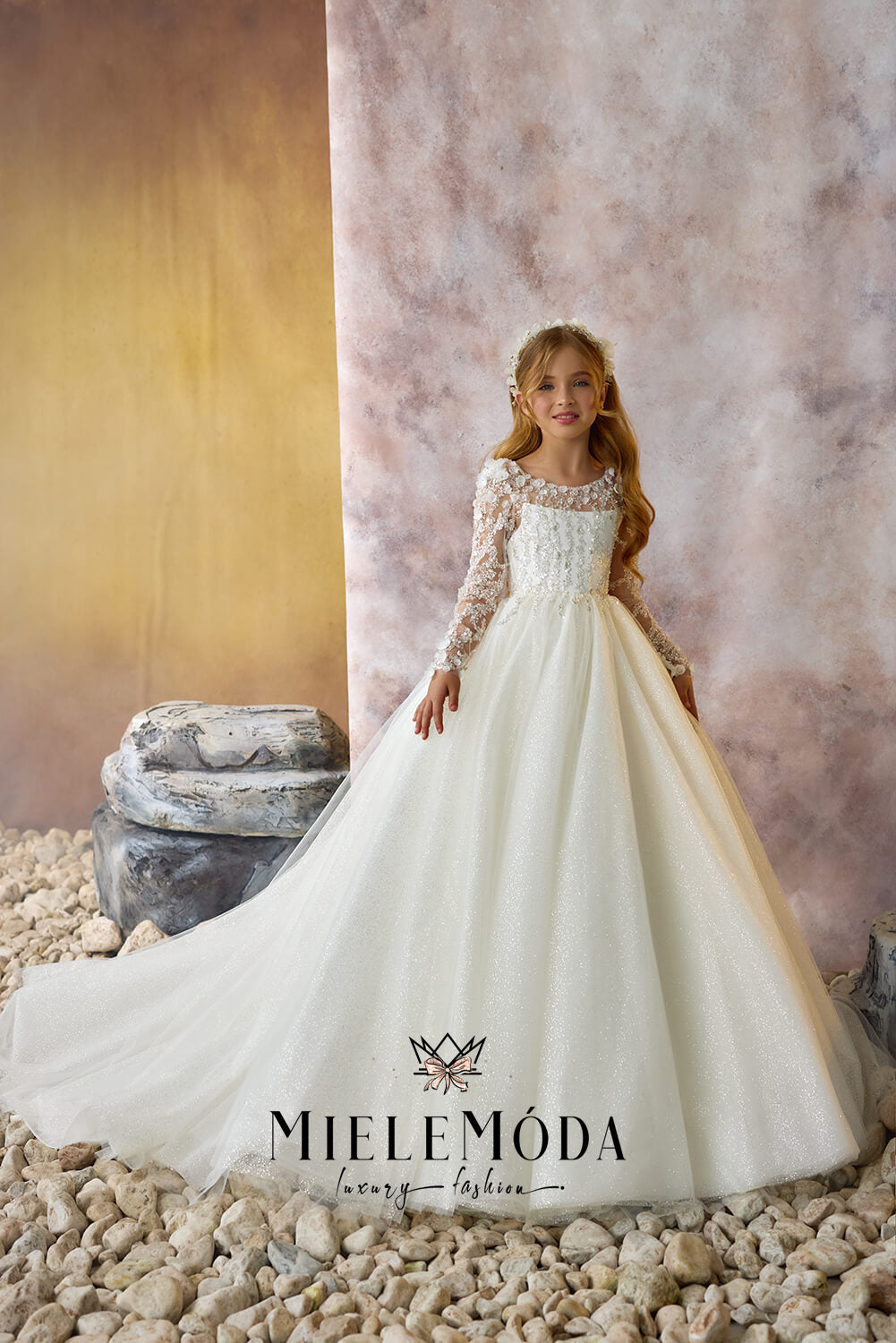 Ivy Dream Luxury First Communion Dress Miele Moda Luxury Fashion