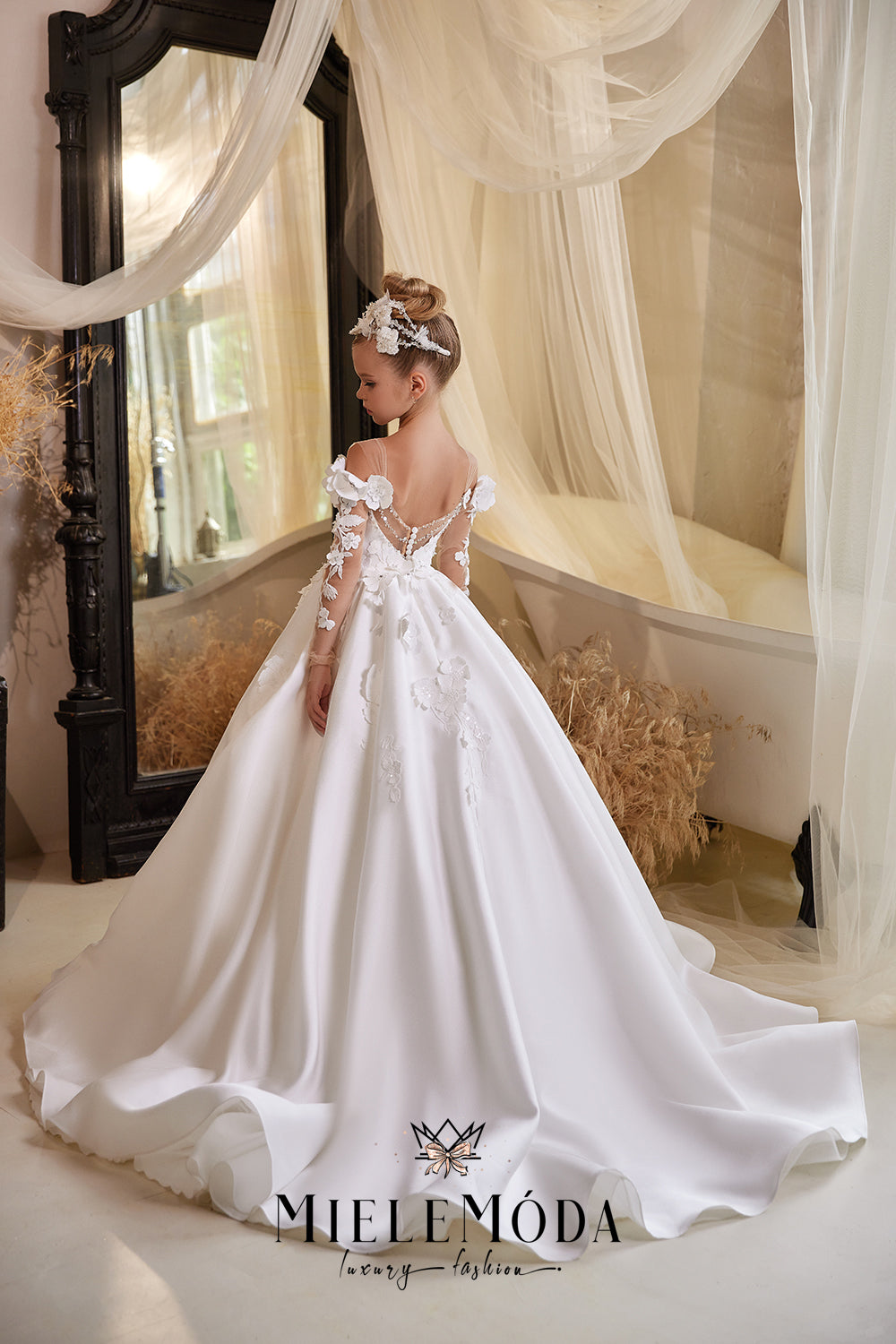 Lillian Custom Design Couture Flower Girl Communion Dress