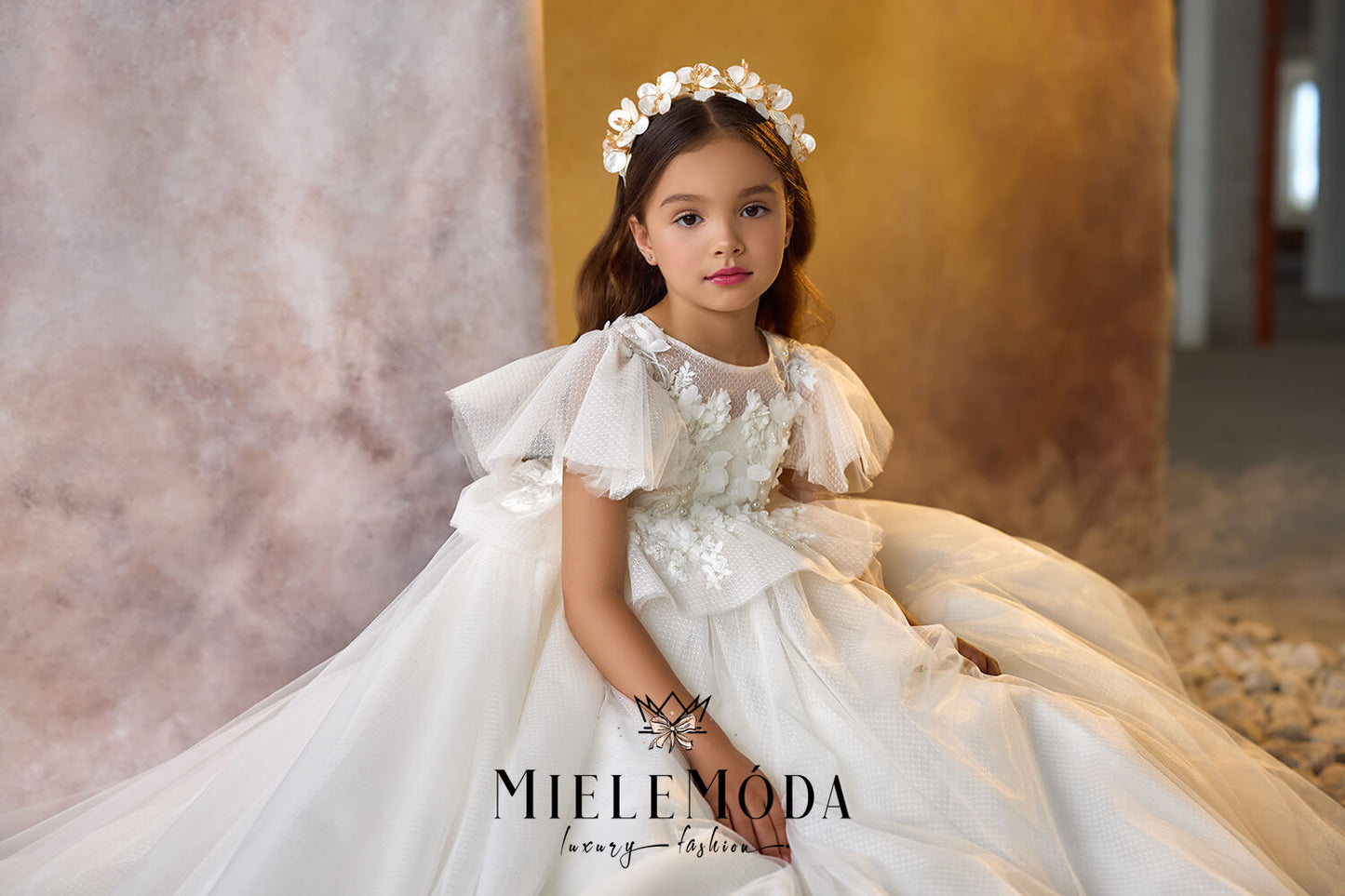 Lily Dewdrop Luxury Flower Girl Dress