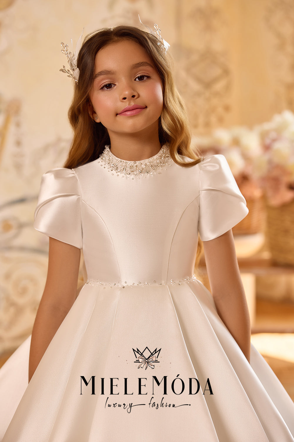 Lumière Belle Luxury Beaded Flower Girl Dress