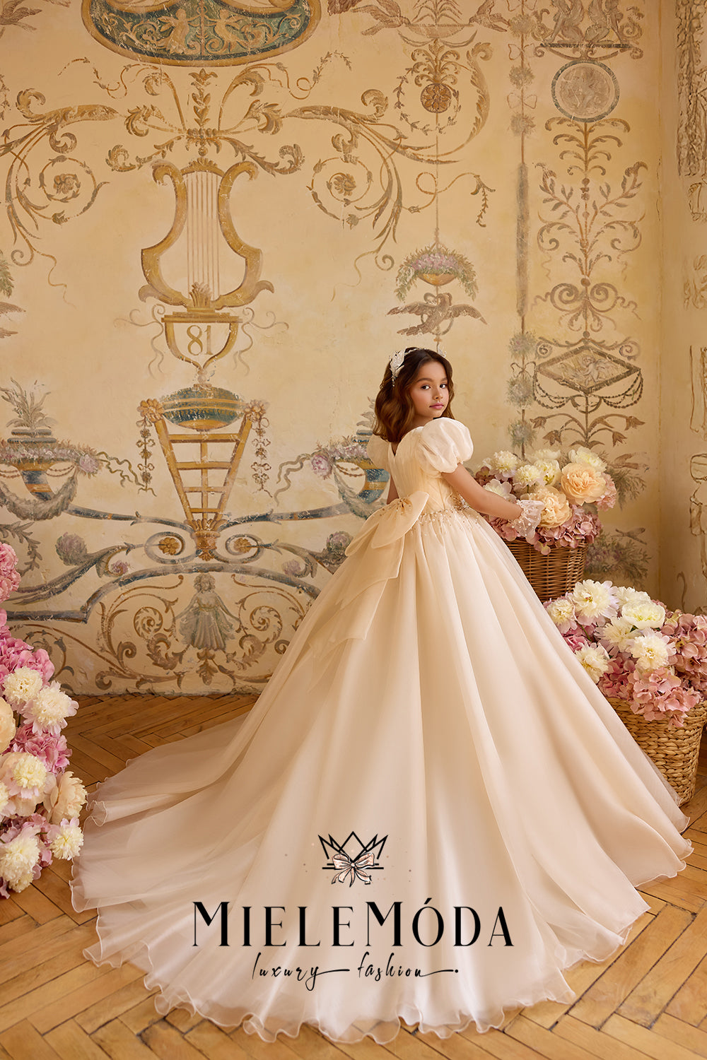 couture princess flower girl dresses Princess-Inspired Blue Ball Gown | Pentelei Couture