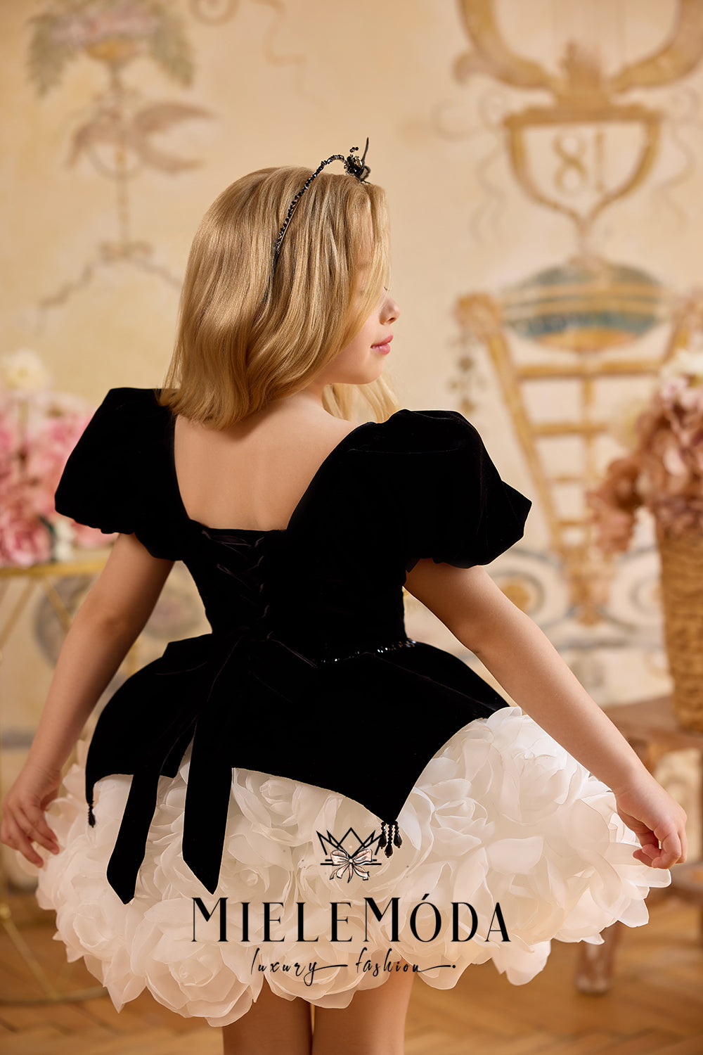 Lune de Miel Couture 3D Flowers Flower Girl Dress