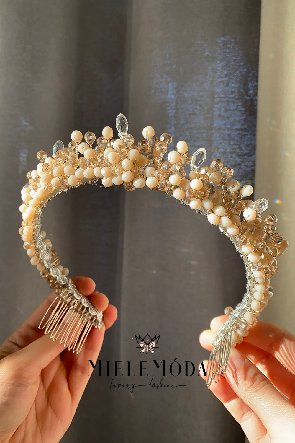 Luxury Flower Girl Crystal Beaded Hair Accessory