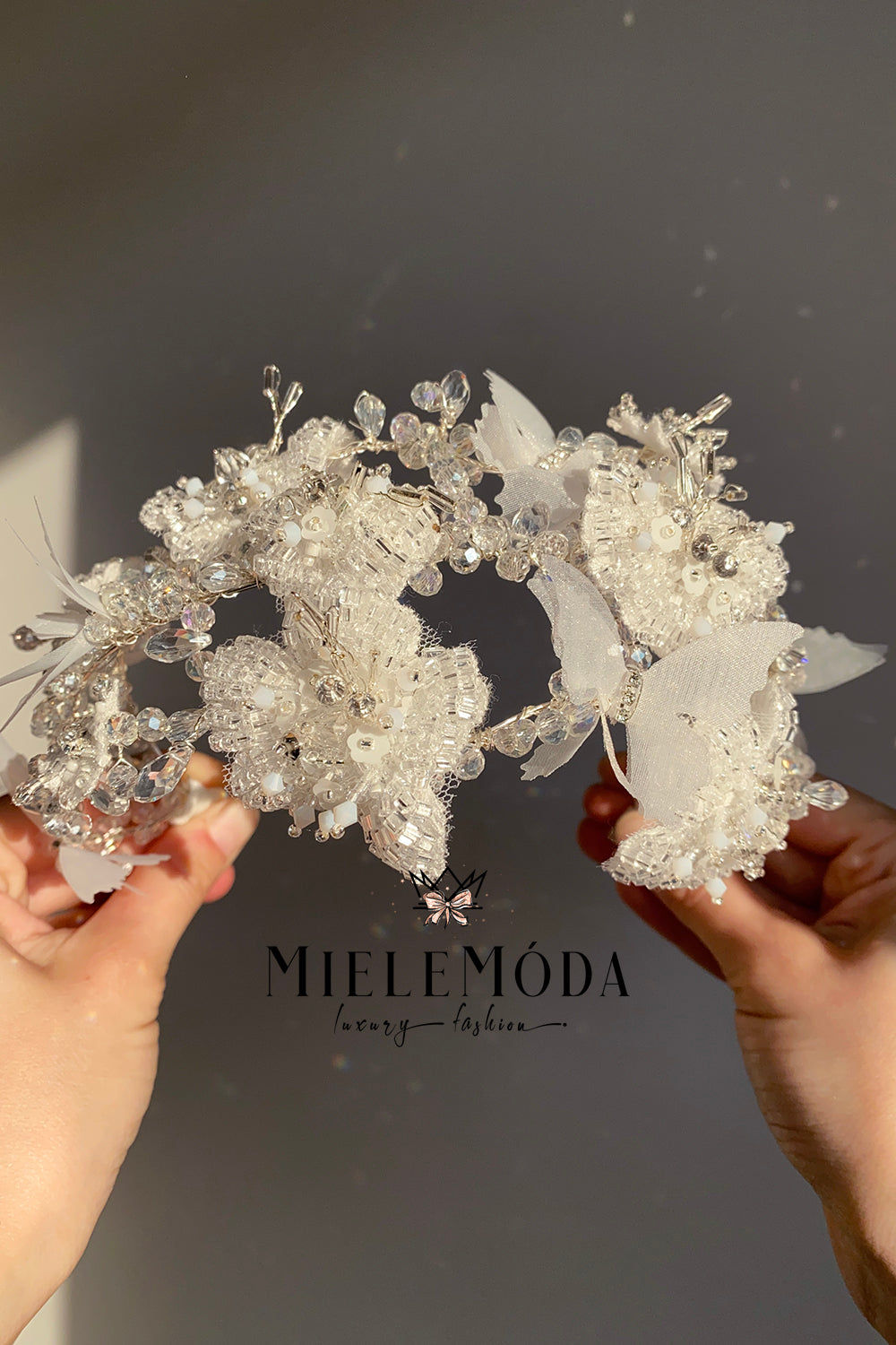 Luxury Beaded Crystal Butterflies Hair Accessory