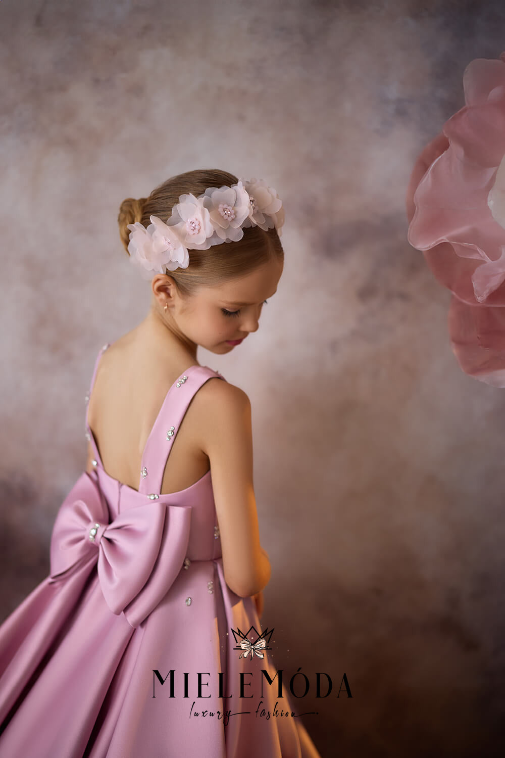 Opal Whisper Luxury Flower Girl Dress
