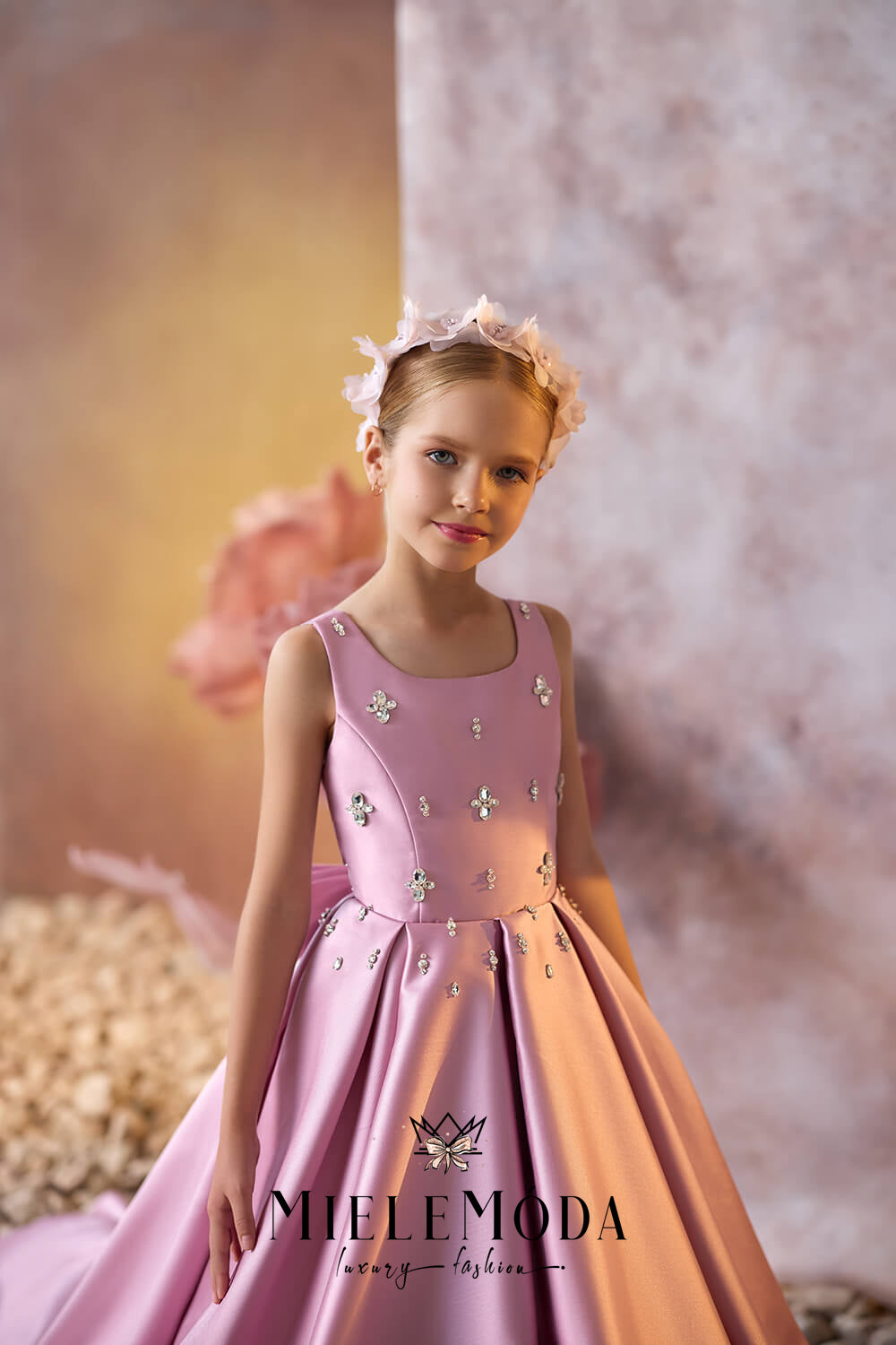 Opal Whisper Luxury Flower Girl Dress