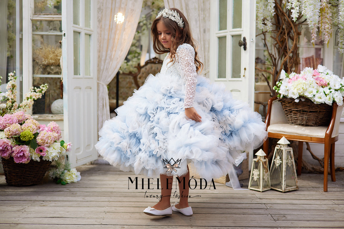Shoshana Luxury Couture Flower Girl Dress