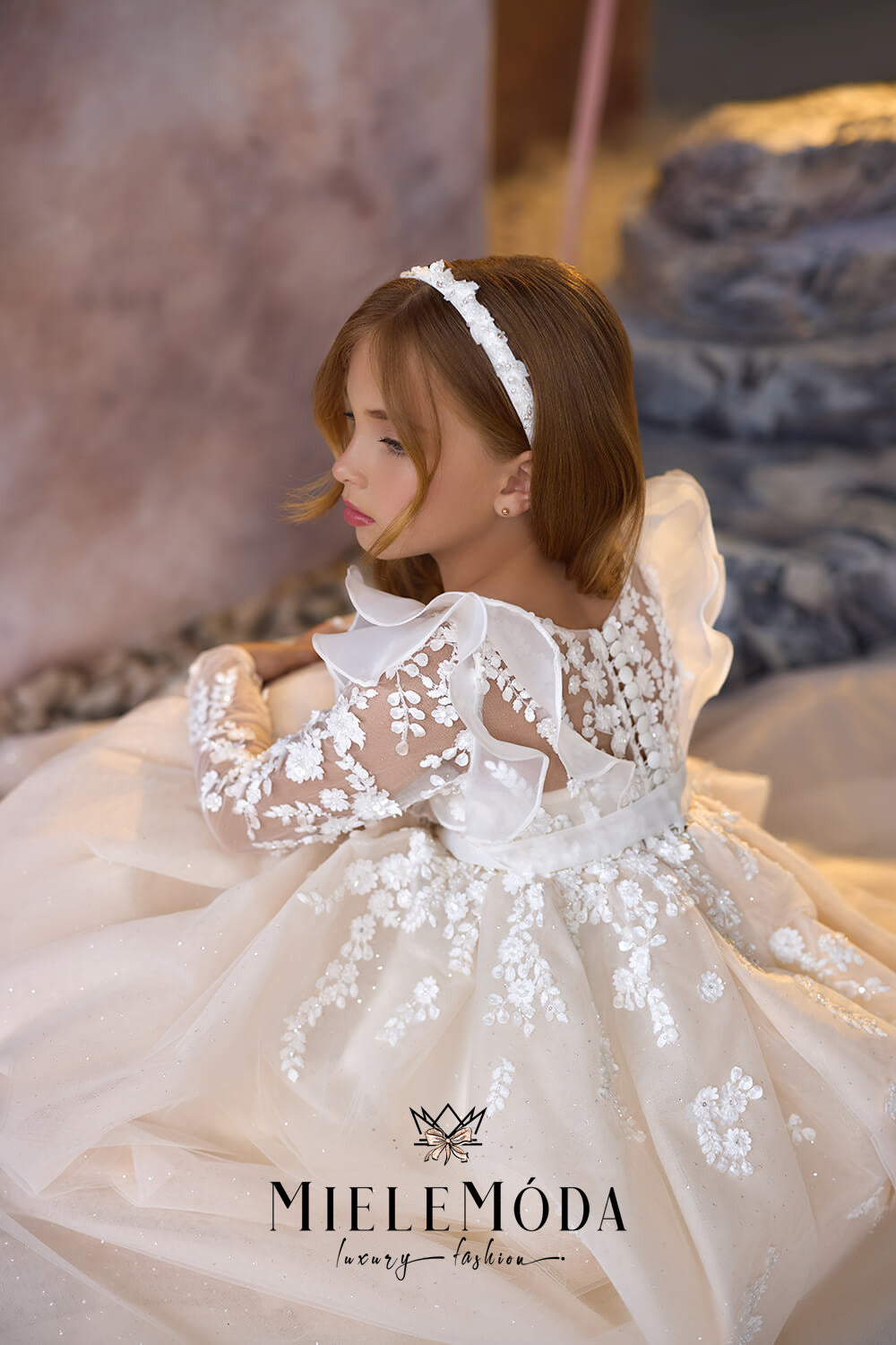 Snowdrop Melody Luxury Flower Girl Dress