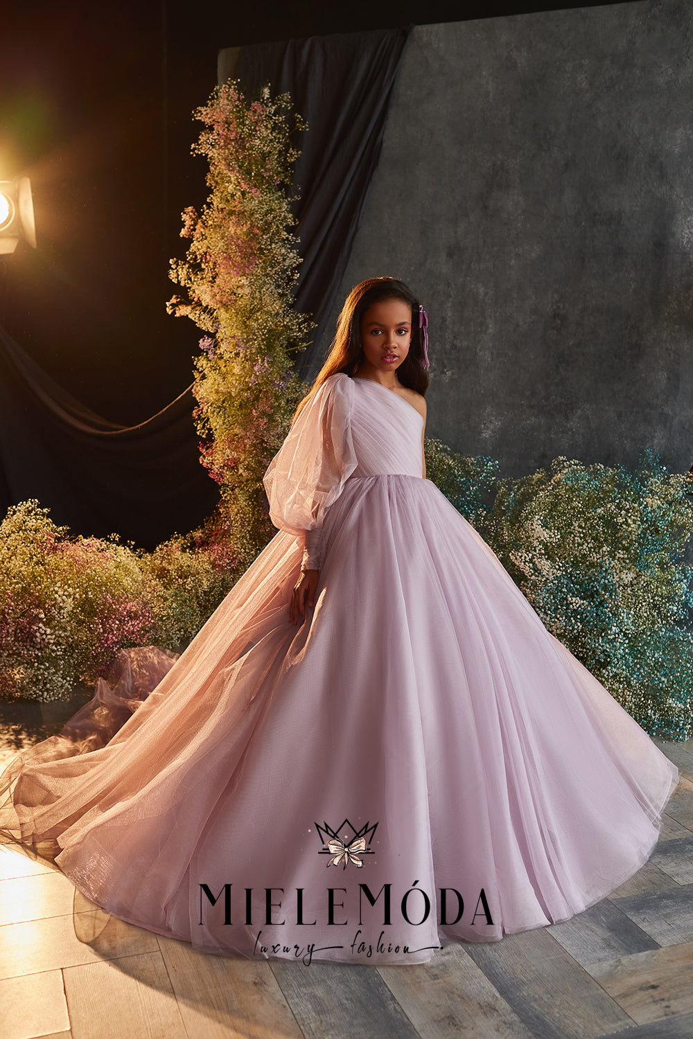 Malena Couture One Shoulder Princess Dress