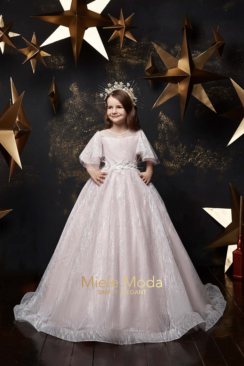 Alina Birthday Party Dress in Pale Pink - Miele Moda Luxury Fashion Alina Birthday Party Dress in Pale Pink - Miele Moda Luxury Fashion