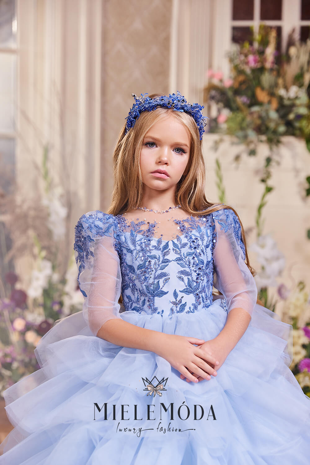 Anelia Luxury Birthday Flower Girl Dress