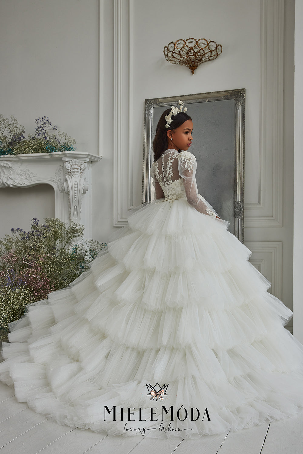 Anita Luxury Flower Girl Communion Dress - Miele Moda Luxury Fashion 4T (28) / White / Rush: Ships in 4-6 business weeks (+$175 Surcharge) Anita Luxury Flower Girl Communion Dress - Miele Moda Luxury Fashion 4T (28) / White / Rush: Ships in 4-6 business weeks (+$175 Surcharge)