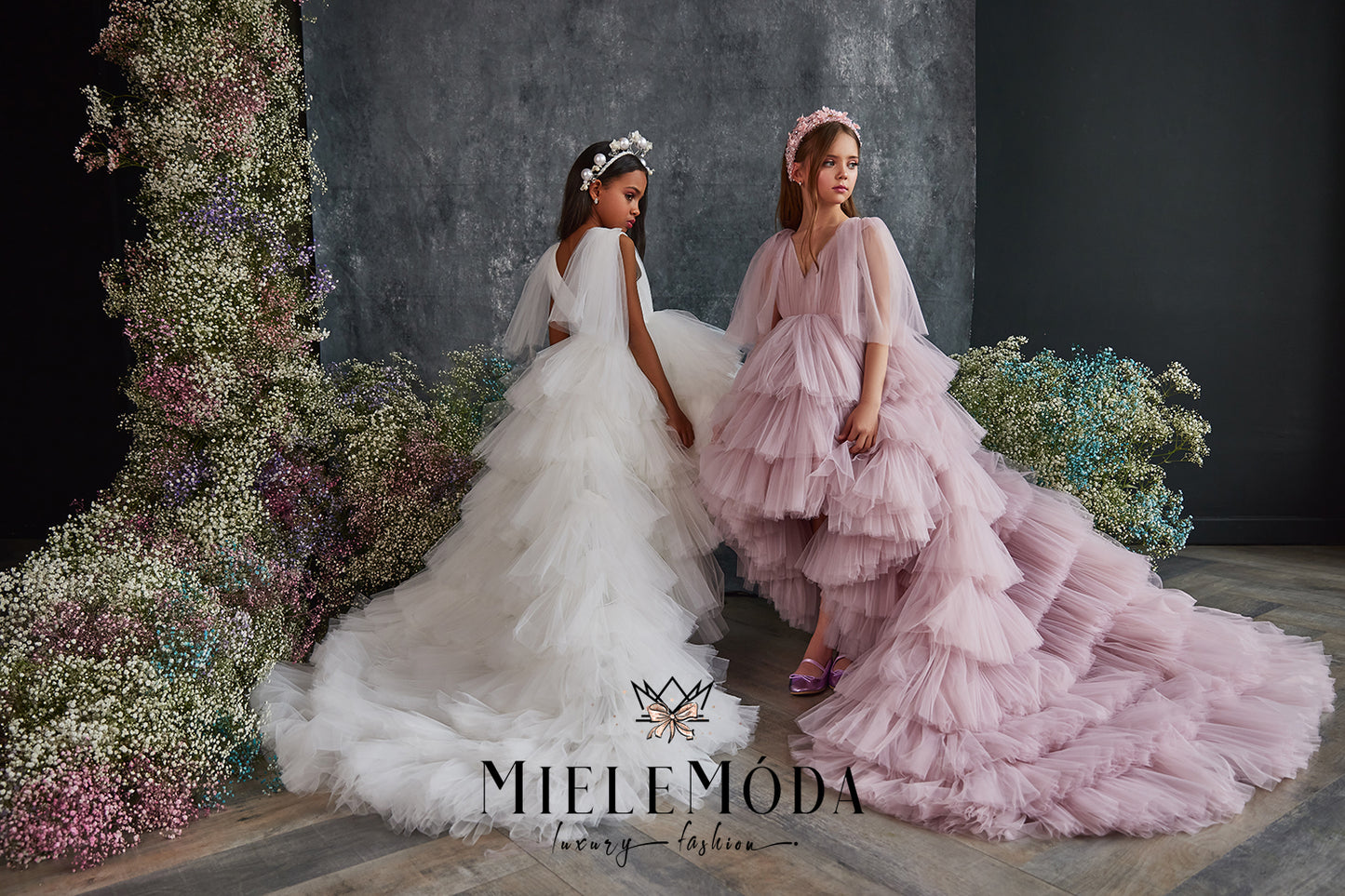 Arlo Couture Ruffled Flower Girl Dress