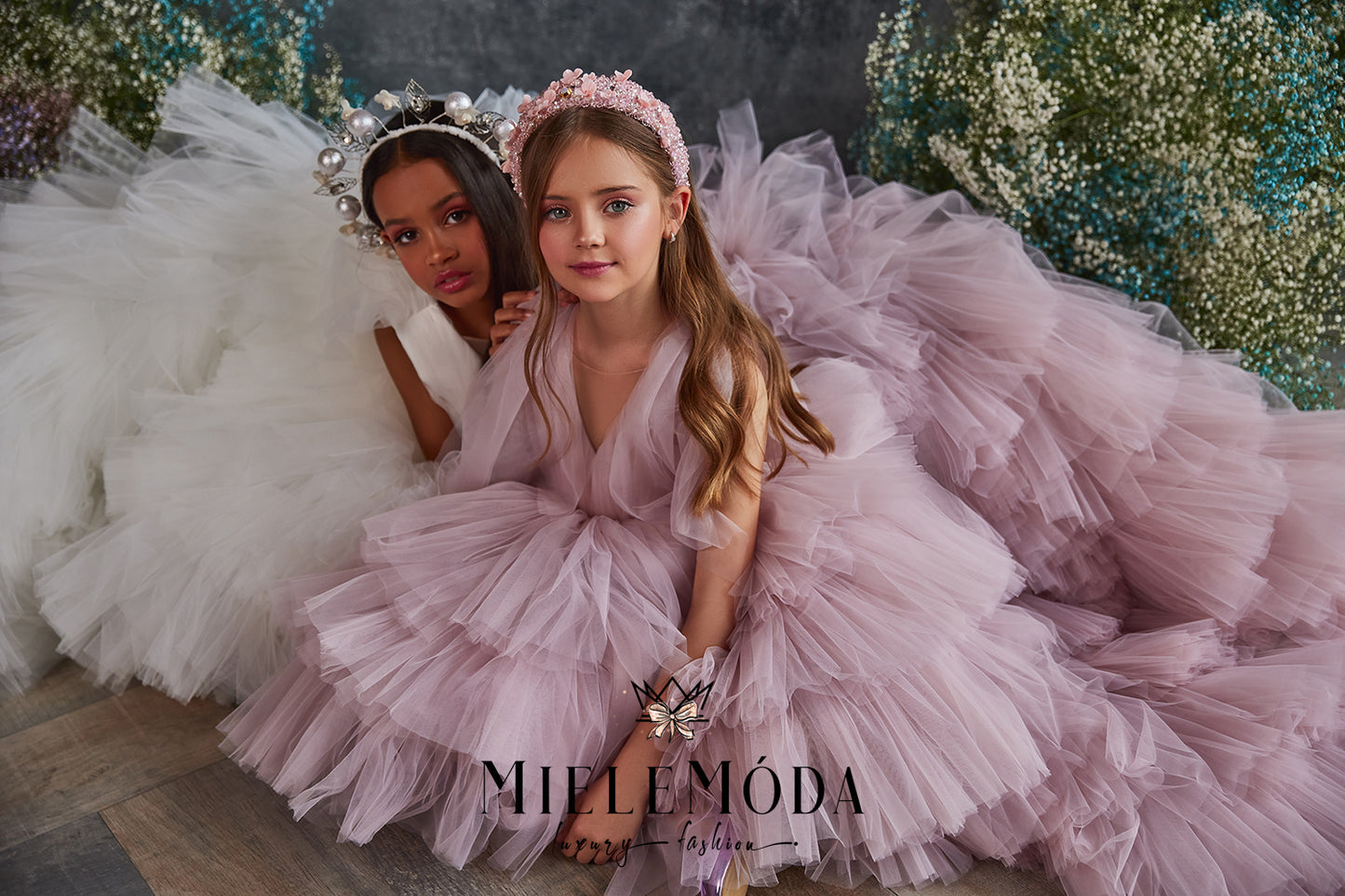 Arlo Couture Ruffled Flower Girl Dress