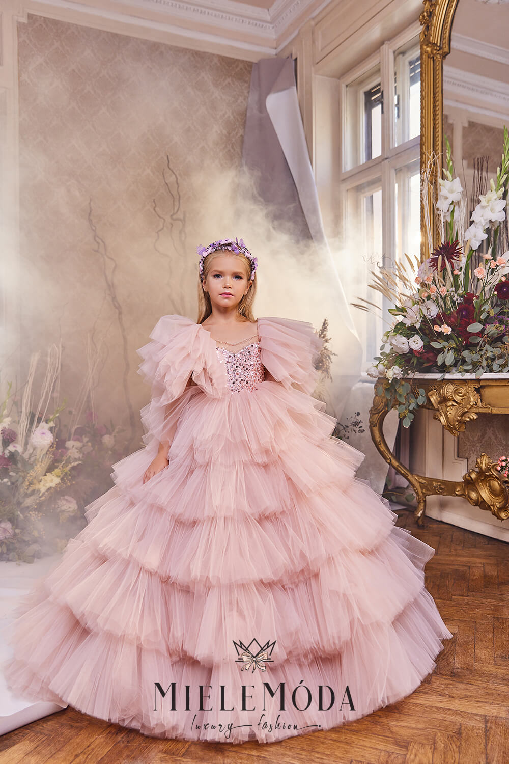 Bisera Luxury Couture Birthday Girl Dress