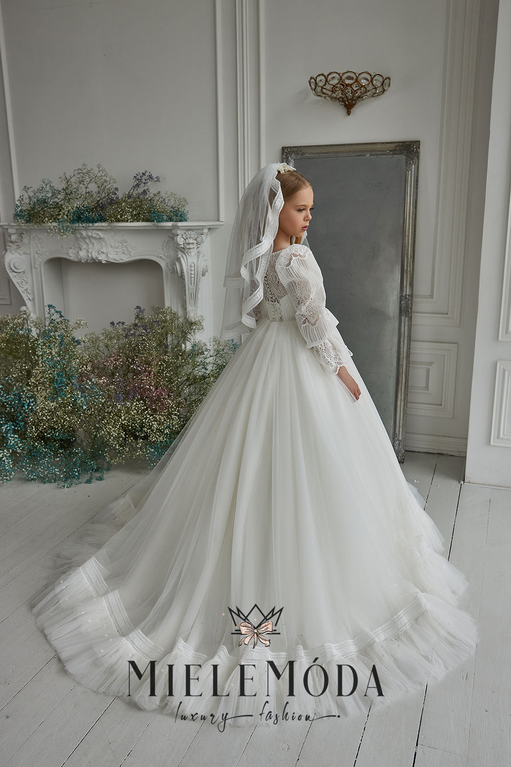 Cecilia Luxury Flower Girl Communion Dress