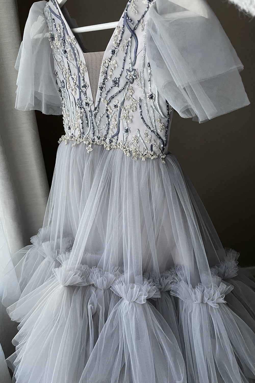 Chiara Princess Dress in Smokey Gray