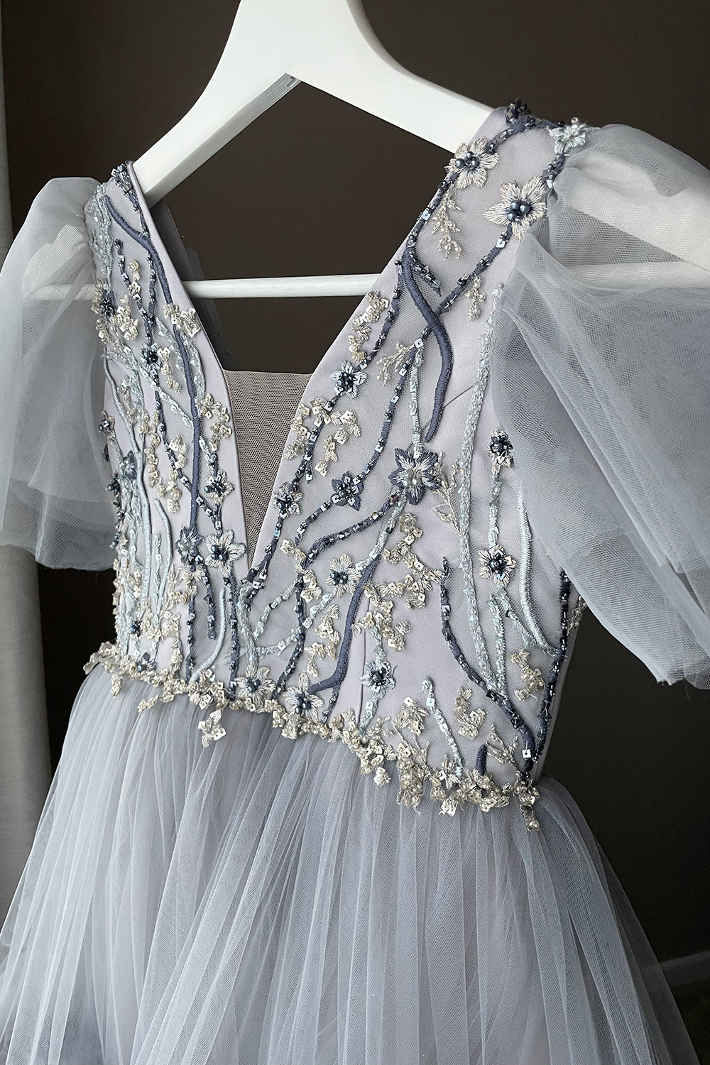 Chiara Princess Dress in Smokey Gray