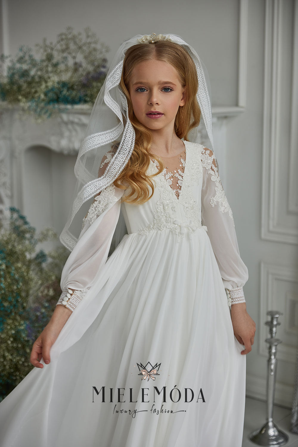 Claudia Luxury Flower Girl Communion Dress