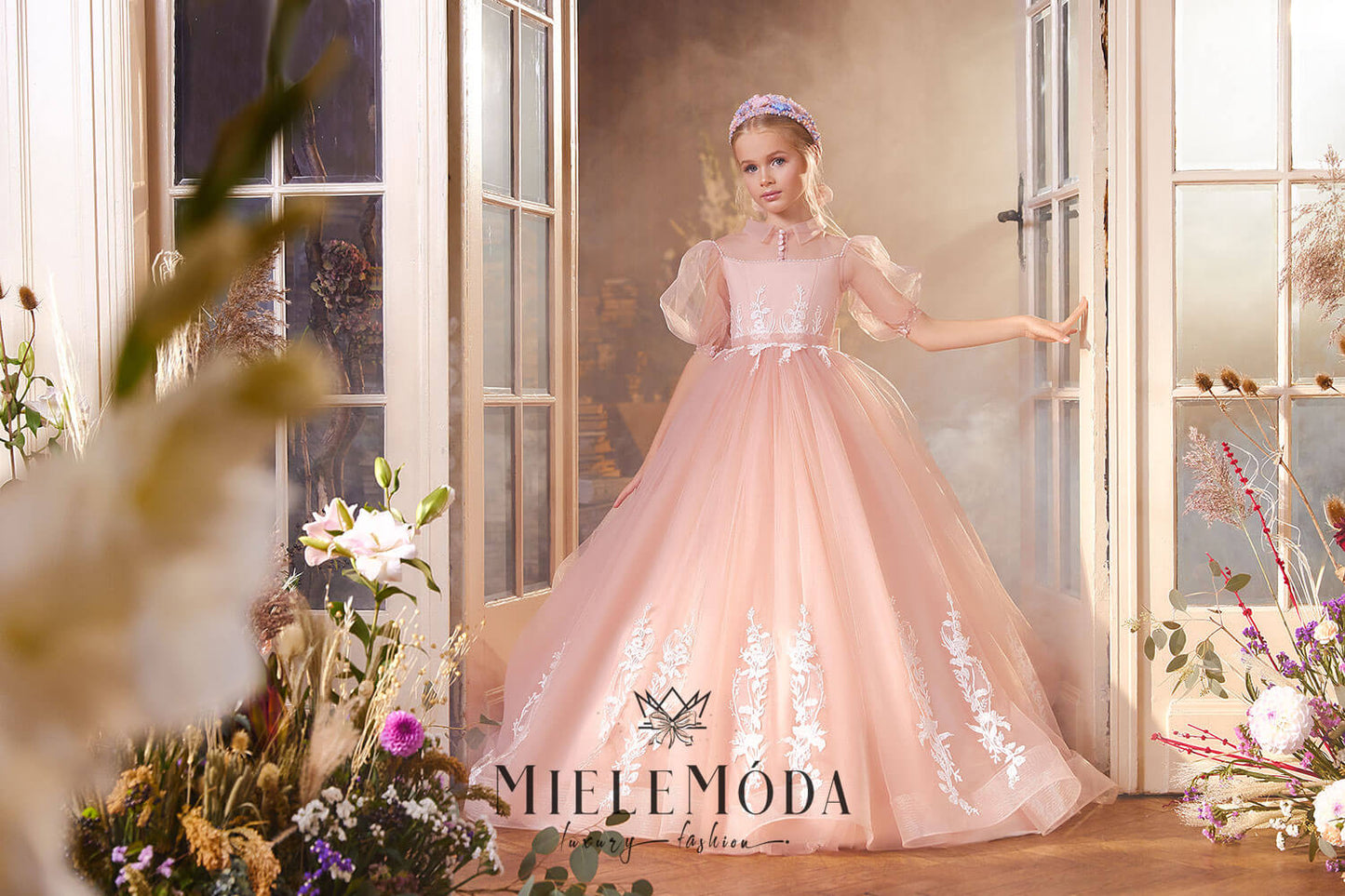 Ekaterina Luxury Couture Flower Girl Dress