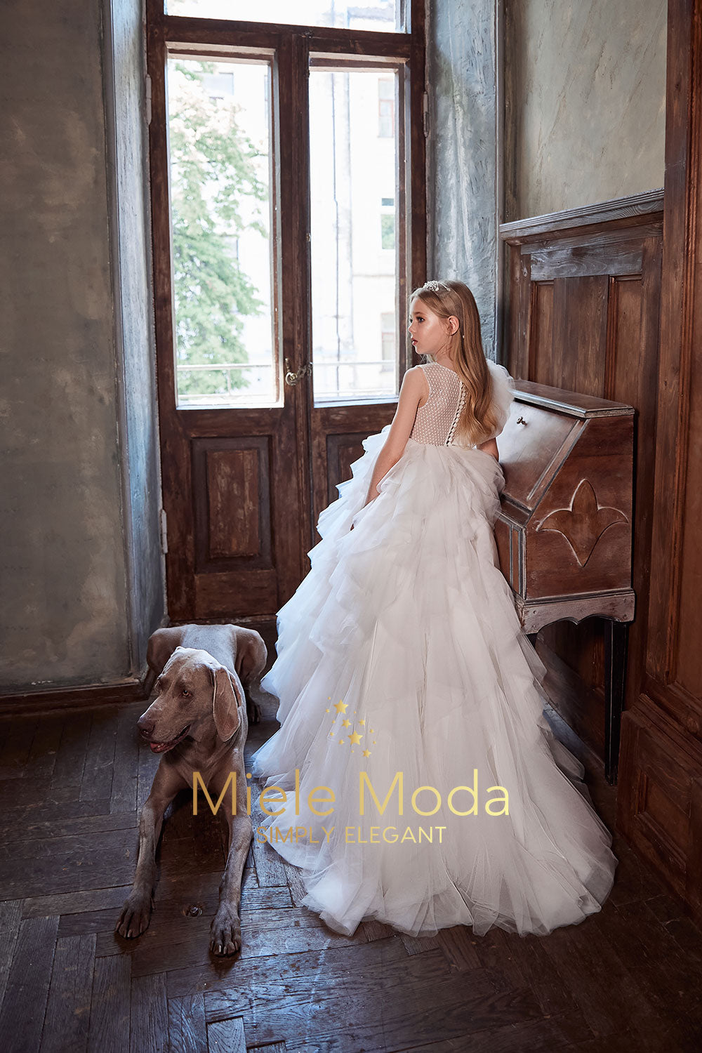 Georgette Luxury Flower Girl Dress