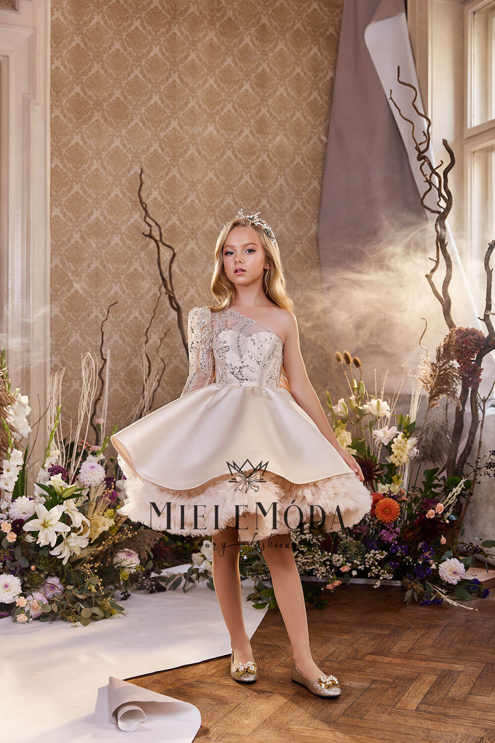 modern flower girl dresses Iliyana Luxury Flower Girl Dress